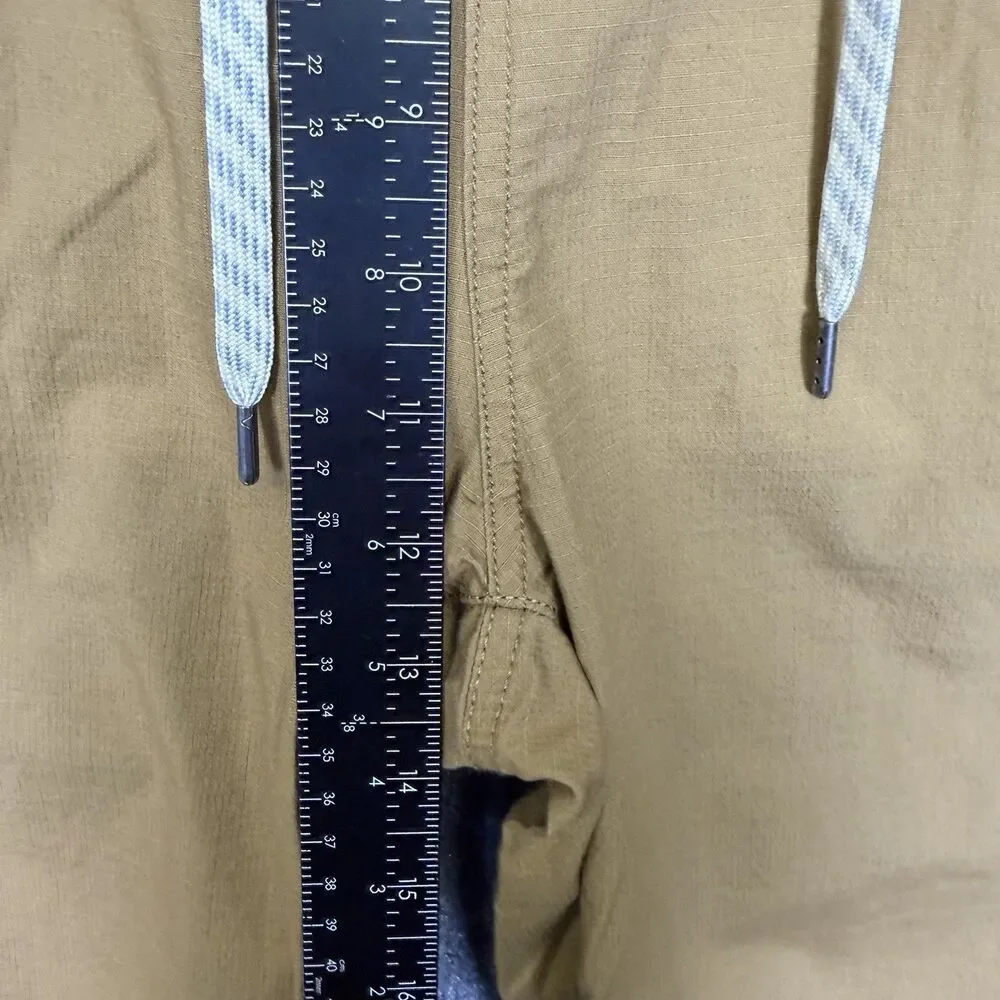 Vuori Straight Leg Pants in Mustard Brown with White Drawstring